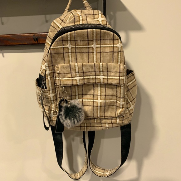 NWOT Plaid Mini Backpack - Picture 1 of 3